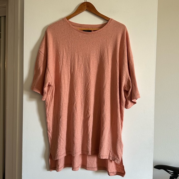 NWT Urban Outfitters CPO Provisions Textured Peach Oversized Top Size Large - Picture 2 of 9
